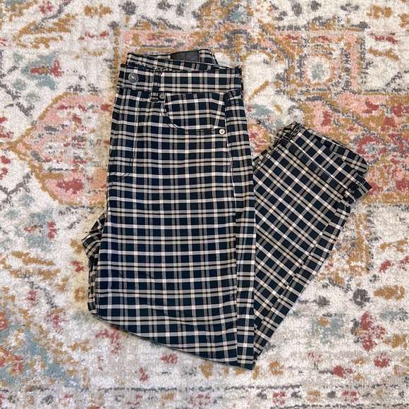 American Eagle Outfitters Pants - SOLD AE Plaid Mom Jean